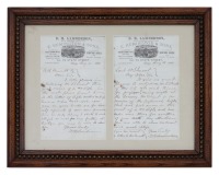 Framed Pair of Remington Letters