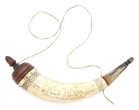 Carved Contemporary Powder Horn