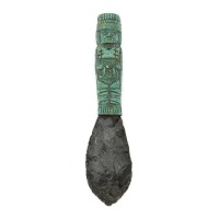 Contemporary Aztec Tecpatl Obsidian Knife