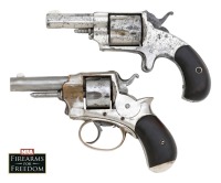 Scarce Prescott Pistol Co. Union 41 Double Action Revolver and Forehand & Wadsworth Bull Dog Single Action Pocket Revolver - 2