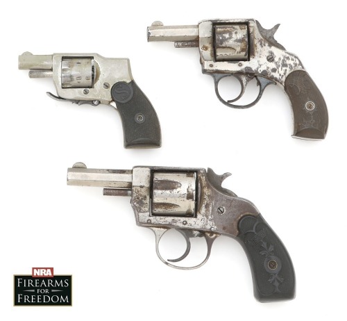 Lot of Three Double Action Revolvers Sedgley Model 1924 Baby Hammerless Revolver