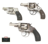 Lot of Three Double Action Revolvers Sedgley Model 1924 Baby Hammerless Revolver
