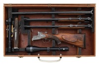 Austrian Over Under Sideplated Double Combination Gun Three Barrel Set by Karl Hauptmann