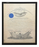 Andrew Johnson Signed Military Appointment Greeting Document