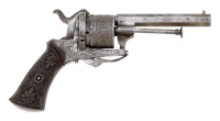 Belgian Double Action Pinfire Pocket Revolver