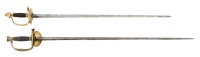 Pair of French and Swedish Officer Swords