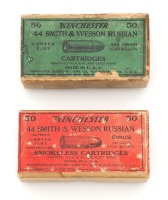 Pair of Collectible Winchester 44 S&W Russian Cartridges