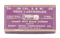 Collectible Robin Hood .38 Caliber S&W Shot Cartridges