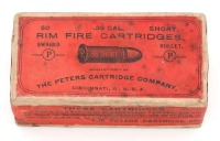 Collectible Peters 38 Short Rimfire Cartridges