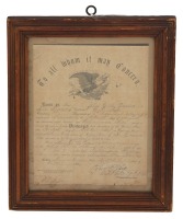 Civil War Discharge Certificate to John C.M. Drouin
