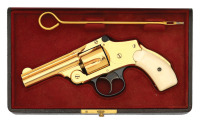 Walter Winans&rsquo; Cased & Gold-Plated Smith & Wesson 38 Safety Hammerless Revolver