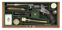 Early Cased James Webley Patent Percussion Revolver By Wilkinson & Son