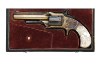 Fine Cased Two-Tone Smith & Wesson No. 1 1/2 Second Issue Revolver Presented To Police Sergeant William J. Brown
