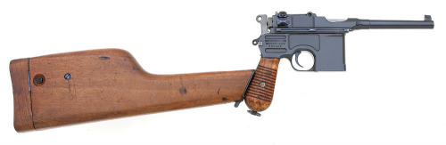 Excellent German Mauser C96 M30 Semi-Auto Pistol with Original Stock