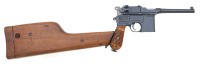 Excellent German Mauser C96 M30 Semi-Auto Pistol with Original Stock