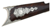 Stunning High Grade German Silver Mounted Edwin Wesson Percussion Target Rifle - 5