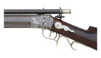 Stunning High Grade German Silver Mounted Edwin Wesson Percussion Target Rifle - 6