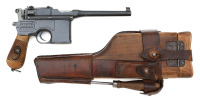 German Army C96 Red Nine Semi-Auto Pistol By Mauser with Matching Holster-Stock