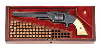 Lovely Cased & Engraved Smith & Wesson No. 2 Army Revolver Attributed To L.D. Nimschke