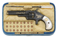 Stunning Exhibition Quality Gustave Young Gold Inlaid & Engraved Smith & Wesson No. 1 Third Issue Revolver Made For Presentation To Swedish Opera Singer Christina Nilsson And Delivered To D.B. Wesson In 1870