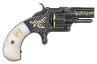 Stunning Exhibition Quality Gustave Young Gold Inlaid & Engraved Smith & Wesson No. 1 Third Issue Revolver Made For Presentation To Swedish Opera Singer Christina Nilsson And Delivered To D.B. Wesson In 1870 - 8