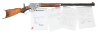 Important Marlin Factory Engraved Deluxe Model 1881 Lever Action Rifle with Provenance Identifying It As Presented By Buffalo Bill To Rancher & Guide Jim Mclaughlin And Subsequently Owned By Prominent Wyoming Dude Rancher Larry Larom