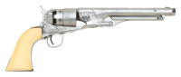 Colt Factory Engraved Model 1860 Army Percussion Revolver with Wonderful Mexican Eagle Grip