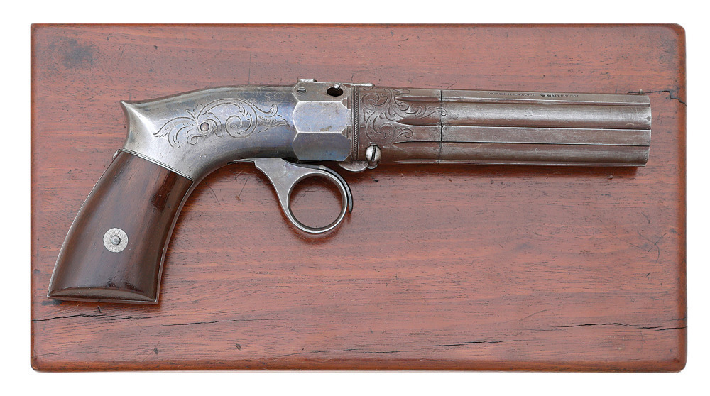 Fine Cased Robbins & Lawrence Large Frame Percussion Pepperbox