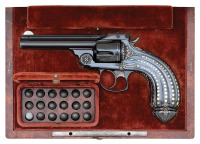 Spectacular & Important Cased & Deluxe Tiffany & Co. Embellished Smith & Wesson 38 Double Action Revolver Displayed At The 1893 Columbian Exposition