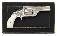 Wonderful Deluxe Cased & Gustave Young Engraved Smith & Wesson 38 Single Action Revolver Delivered To Deerfield, Massachusetts Selectman A.E. Stebbins - 2