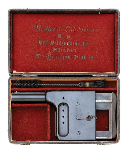 Attractive French No. 1 Gaulois Palm Pistol In Original German Retailer Case
