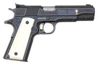Wonderful George Spring Engraved & Gold Inlaid Colt Gold Cup National Match Semi-Auto Pistol