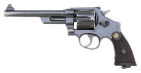 Scarce And Early Smith & Wesson First Model 44 Hand Ejector &ldquo;Triple Lock&rdquo; Target Revolver