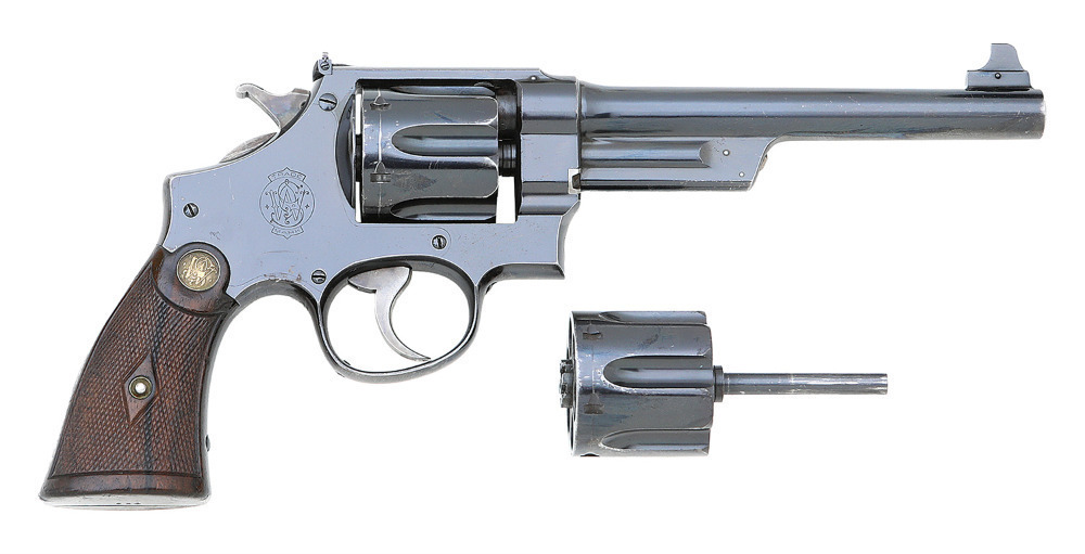 Smith & Wesson 手錠 180001 Extremely Rare Smith & Wesson First Model 44 Hand Ejector Dual
