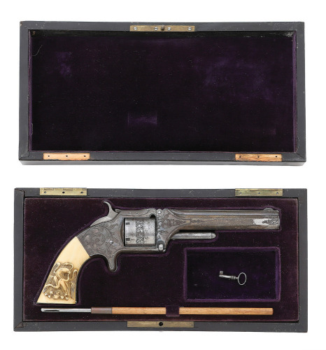 Fine Cased Engraved & Silver-Plated Smith & Wesson No. 2 Army Revolver