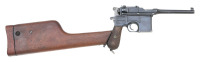 German Army Mauser C96 Semi-Auto Pistol with Stock