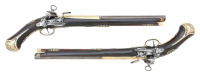 Pair Of Spanish Long-Barreled Flintlock Miquelet Pistols