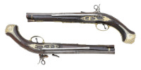 Pair Of Spanish Flintlock Miquelet Pistols By Esteva - 2