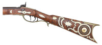 Fine Pennsylvania Halfstock Percussion Rifle with Lovely Stock Inlays - 3