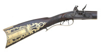 Fine American Halfstock Flintlock Rifle with Sharpe Lock - 3