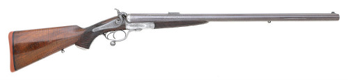 British 10 Bore Underlever Double Hammer Rifle Marked By John Wilkes
