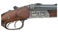 Interesting German Scalloped Boxlock Drilling with Crossover Stock By Robert Schuler Purportedly Owned By Bandleader Benny Goodman - 5