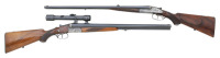 Attractive J.P. Sauer & Sohn Sidelock Double Rifle & Scalloped Boxlock Drilling Cased Two-Gun Set - 2