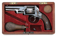 Cased Adams Patent Double Action Percussion Small Frame Revolver