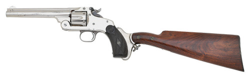 Rare Australian Contract Smith & Wesson New Model No. 3 Revolver with 6 1/2&rdquo; Barrel & Matching Stock