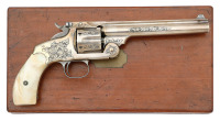 Lovely Oscar Young Engraved & Gold-Washed Smith & Wesson New Model No. 3 Revolver - 2
