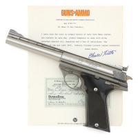 TDE Auto Mag Model 180 Semi-Auto Pistol Identified To Elmer Keith