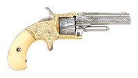 Wonderful Engraved Marlin XXX Standard Model 1872 Pocket Revolver - 2