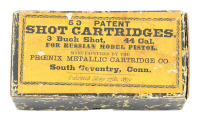 Phoenix Metallic Cartridge Co. 3 Buck Shot 44 Caliber Cartridges