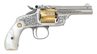 Beautiful Gustave Young Columbian Exhibition Engraved Smith & Wesson 38 Single Action Revolver